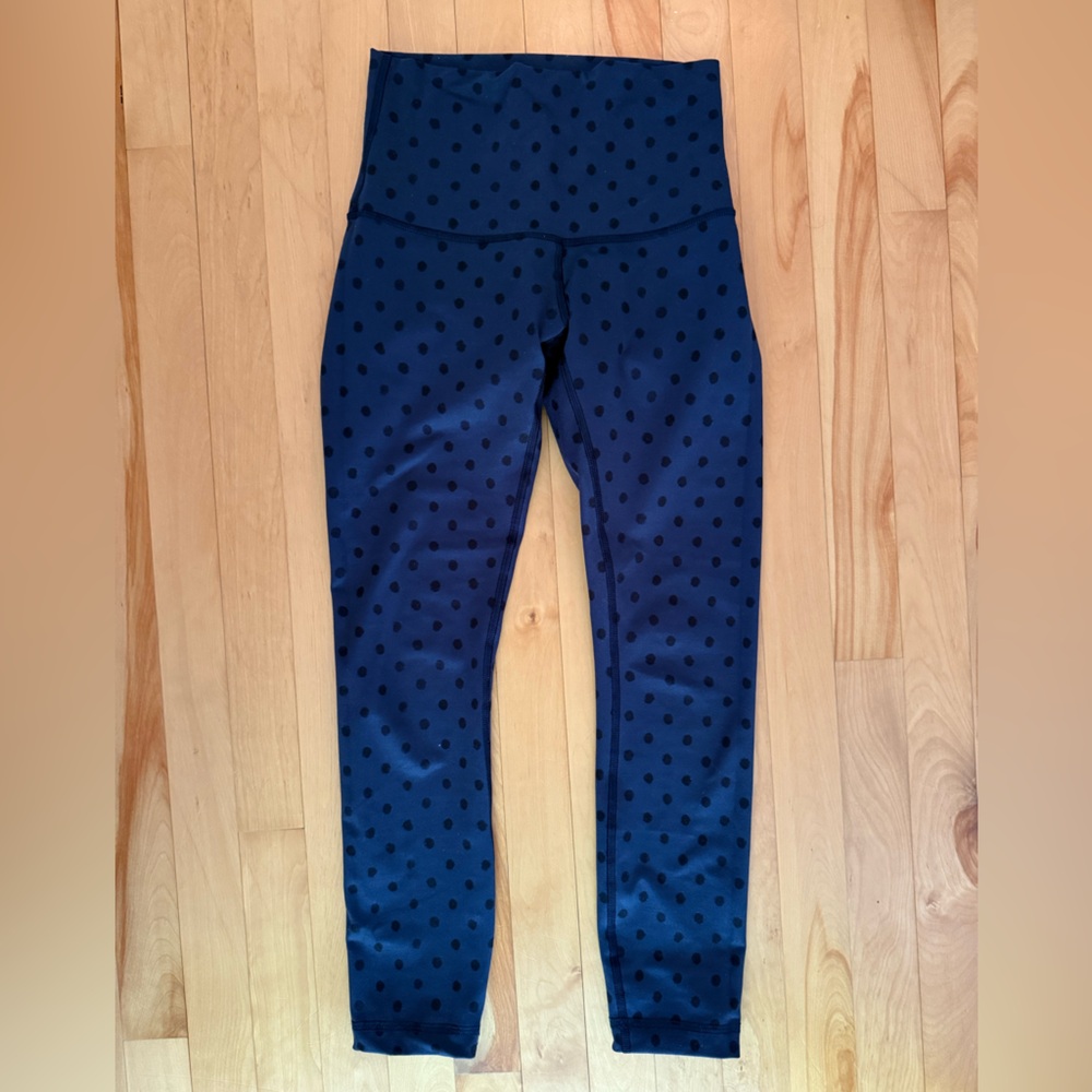 Lululemon Navy Polka Dot Leggings